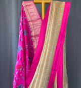 Designer Pure Handloom Gold tissue saree with kanchi petite point work blouse SS50448