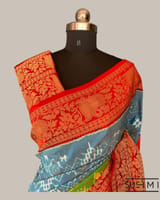 Pure Handloom Twill Ikkath Kanchi Saree SS50563