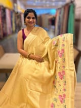 Banarasi Gold Tissue Brocode Saree with Embroidered Border SS5089