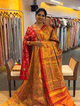 Twill Weave  Patan Patola Tissue Saree SS50350