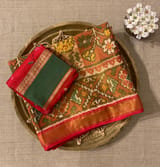 Twill Weave  Patan Patola Tissue Saree