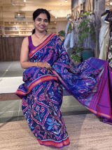 Blue and Majenta Combo Patan Patola Six figure Saree SS50354