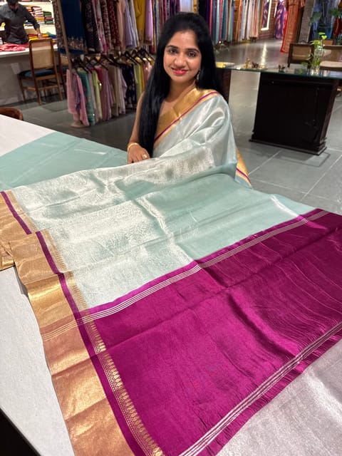 Pastel Blue Handloom Tissue