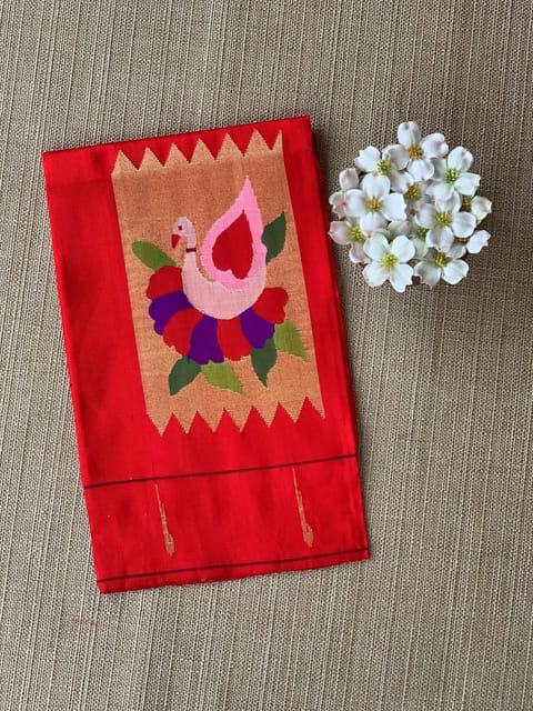 Pure Handloom Paithani Silk by Silk Blouse