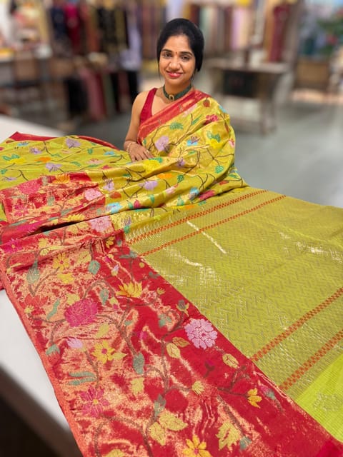 Pure Handloom Real Zari Kota Paithani Saree