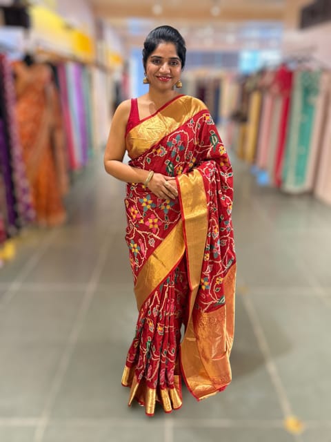 Maroon Red Kanjeevaram Soft Silk with Embroidery