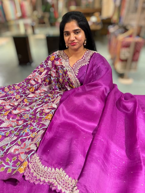 Pure Organza Handwork Saree with Heavy Blouse