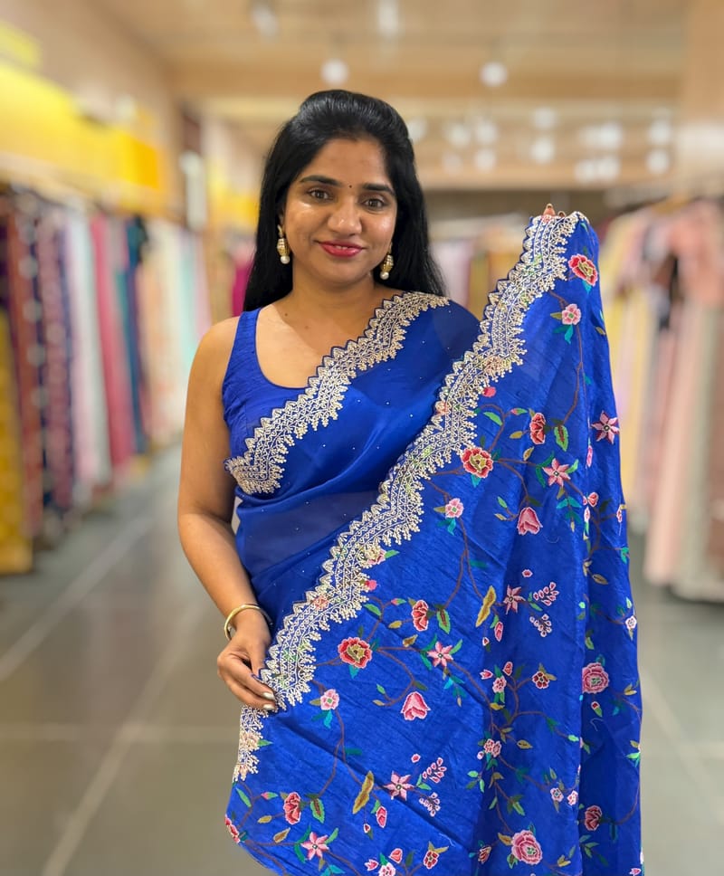 Pure Organza Handwork Saree with heavy Designer Blouse