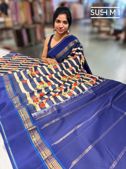 Printed Kanjeevaram Soft Silk Saree