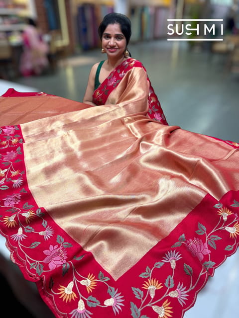 Banarasi Tissue with Paithani Inspired Embroidery