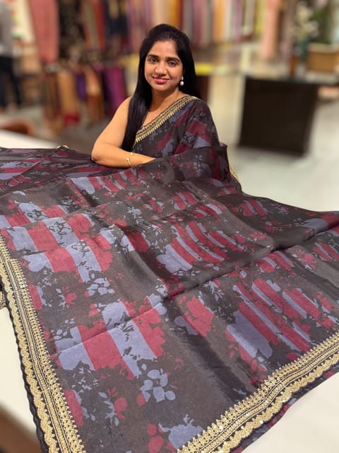 Pure Organza Saree with Statement Borders