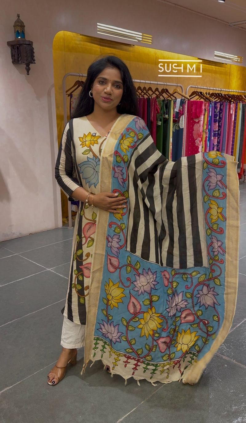 Pen kalamkari 2- pc suit set 