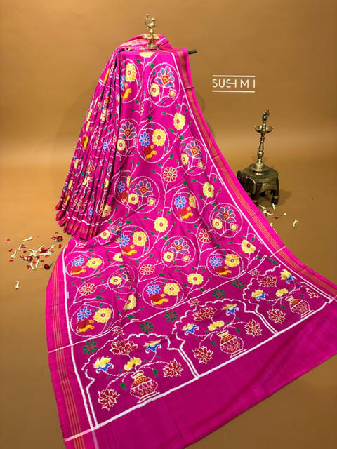 Rani Double Ikkath Patan Patola Saree