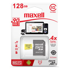 MAXELL - MEMORIA MICRO SD 128GB CLASE 10 MAXELL