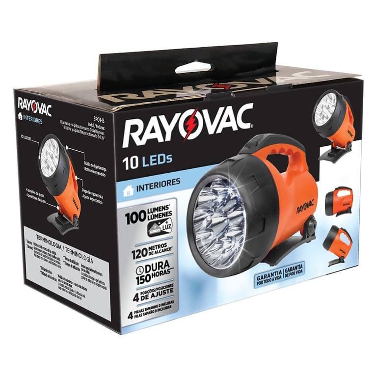 RAYOVAC LINTERNA MANUAL 100L 10LED RAYOVAC