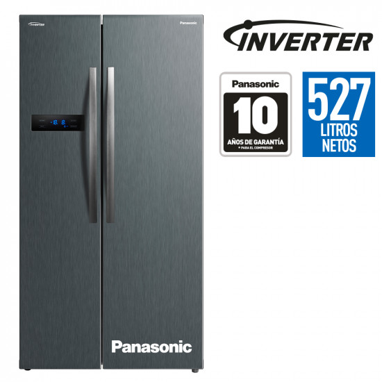 Refrigeradora Side by Side NRBS90PV1BD 527L Silver PANASONIC