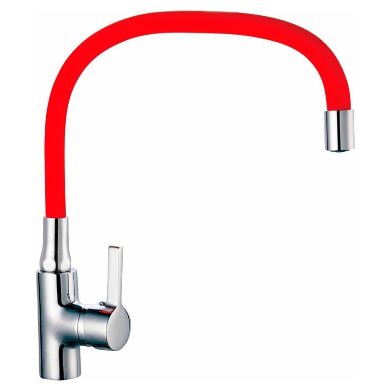 TAUMM Llave Monomando Lavaplatos Flexible Rojo falabella