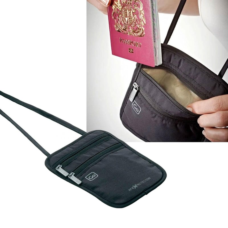 GO TRAVEL PORTA PASAPORTE POUCH SEGURO CON BLOQUEO RFID | falabella.com