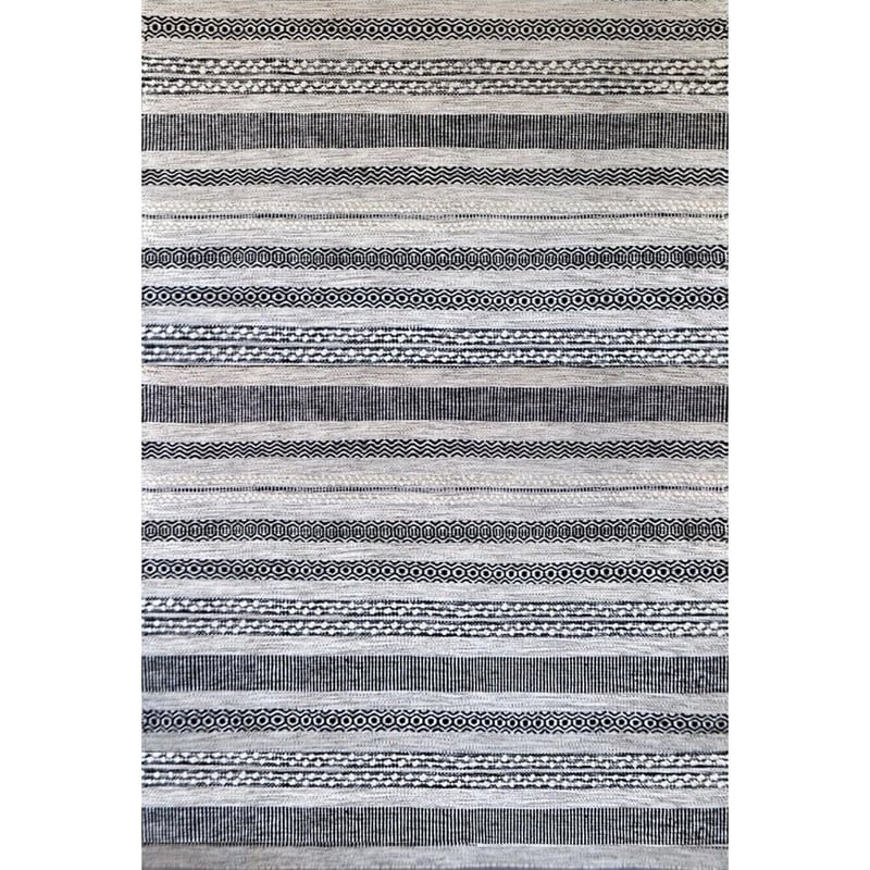 BAZHARS - Alfombra 160X230 cm Am Bol 101 Grey Black Bazhars