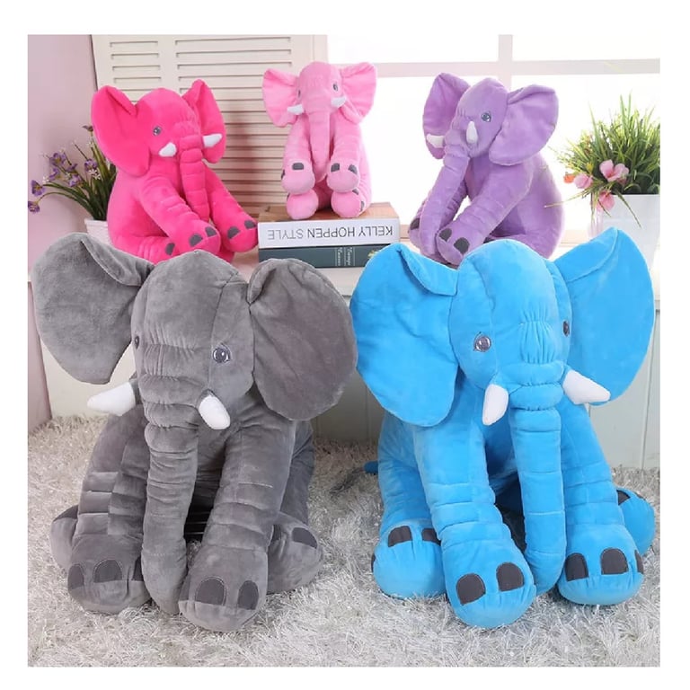 GENERICO Peluche Elefante de Apego Almohada Cojin Gris falabella