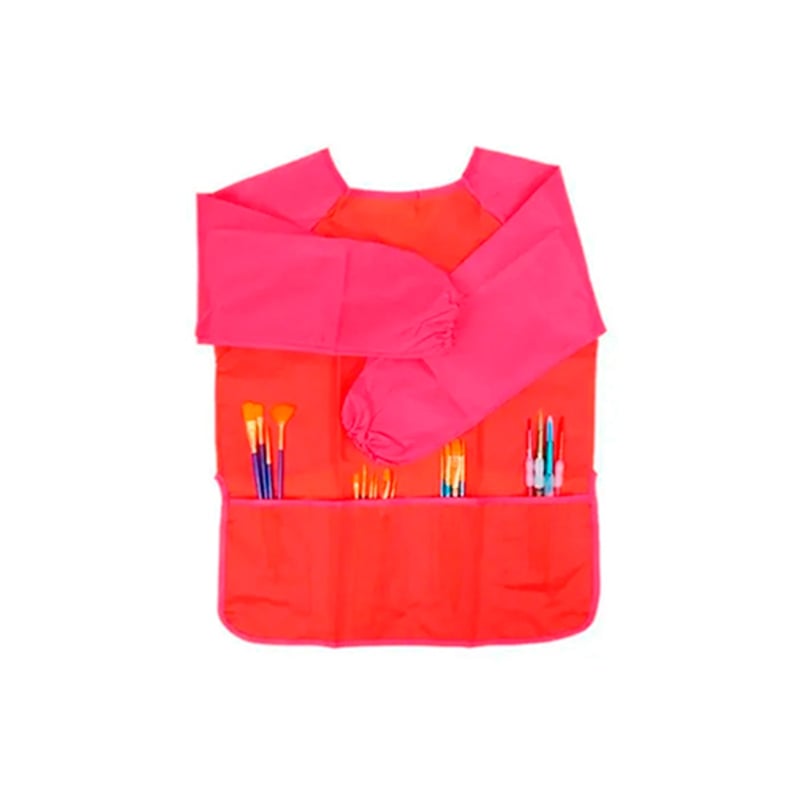 Delantal De Arte Para Niños, Delantal Ipereable Con Bolsillo Para