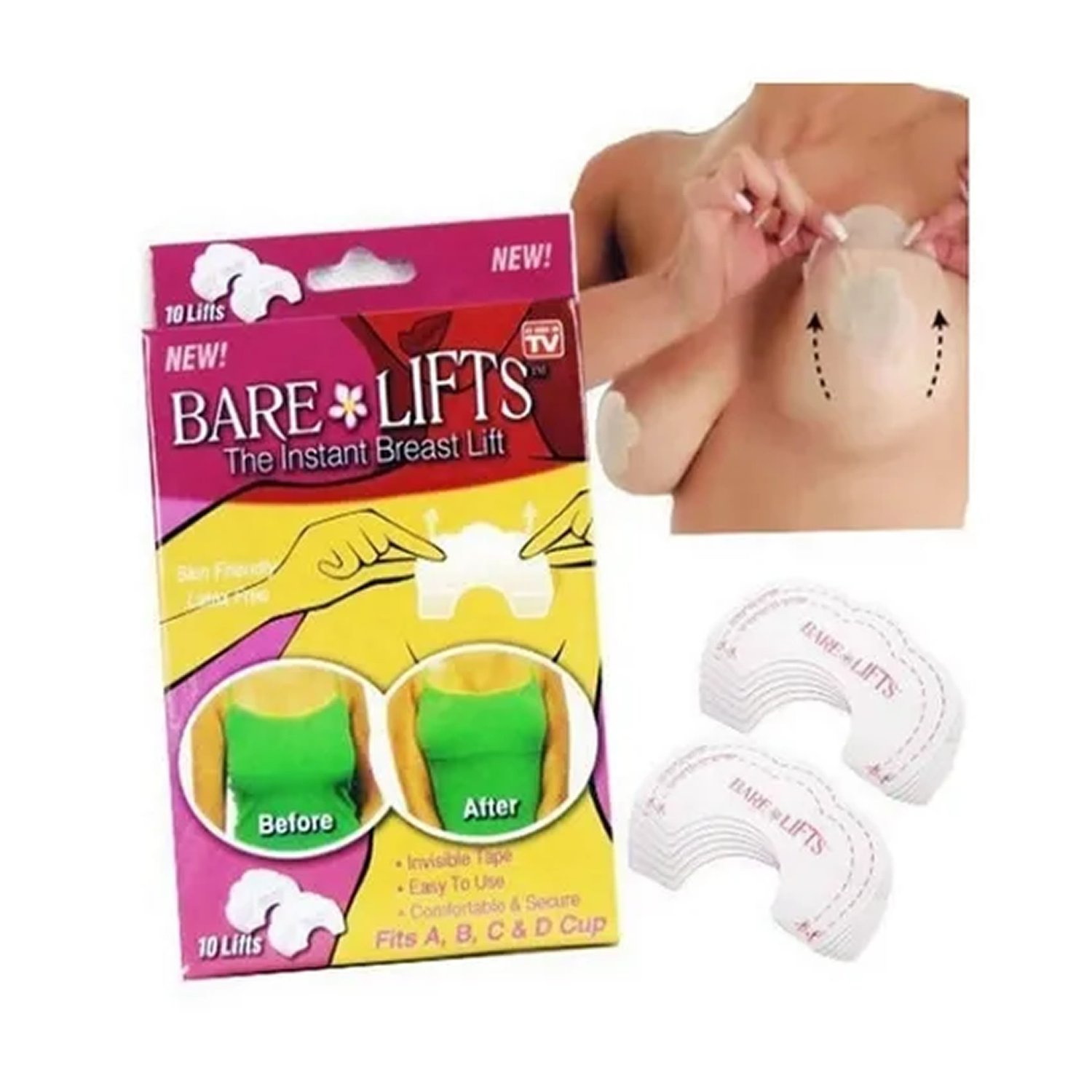 FELIZ Pack 10 Parches Levanta Busto Adhesivo Transparentes. falabella