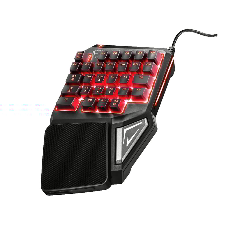 TRUST - Teclado de Una Mano Anti-Ghosting Full Rgb Trust Gxt 888 Assa - Negro