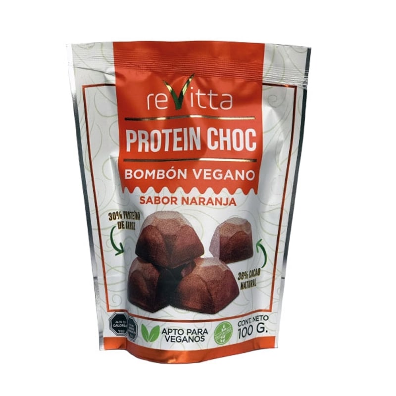 REVITTA WELLNESS Chocolate bombón vegano sabor naranja 100 grs ...