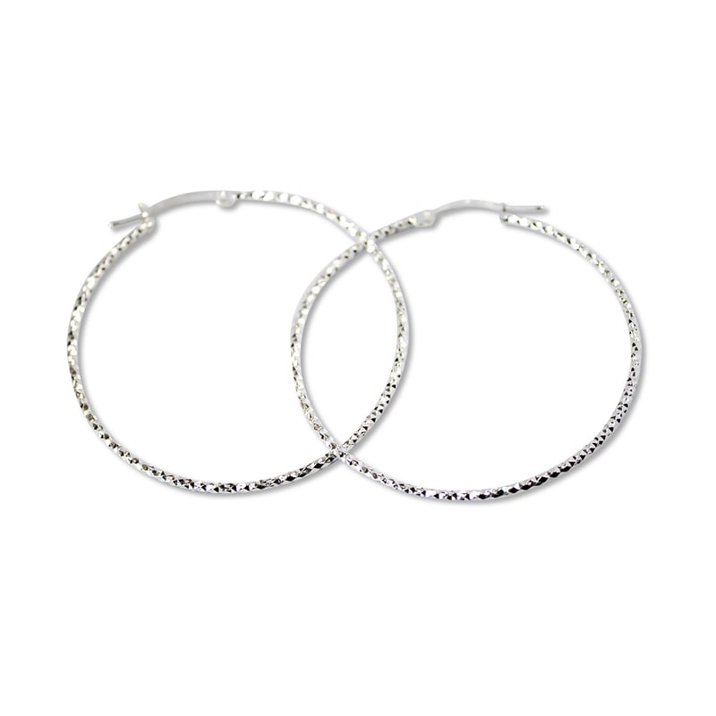 ANDREA COGGIOLA JOYAS Aros Argolla Satinada 45mm Plata Fina 925 falabella