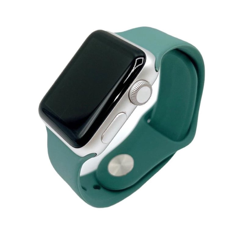 Correa de Silicona compatible con Apple Watch 38 40 41mm SM Verde Pino