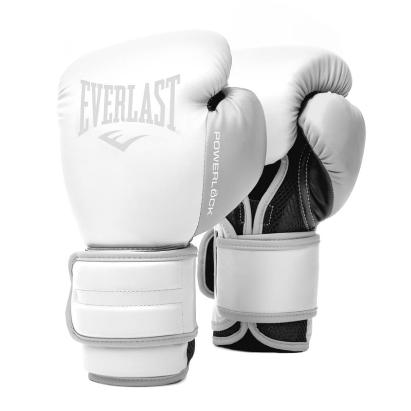 EVERLAST - Guante de Box Powerlock 2 TR Hook & Loop Blanco EVERLAST