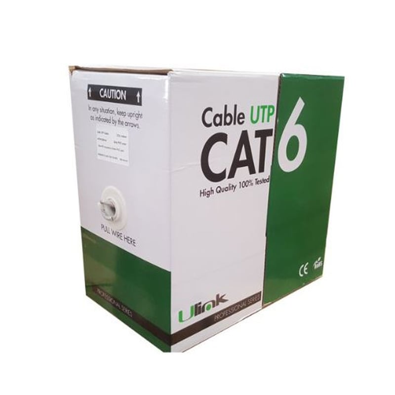 305m Bobine Câble Ethernet RJ45 Cat6 en Vrac F/UTP 23AWG, Listé UL - Bleu - Europe