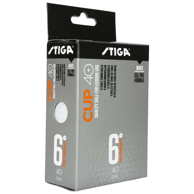 STIGA - PELOTA TENIS DE MESA STIGA CUP 40+ PACK 6 UNIDADES