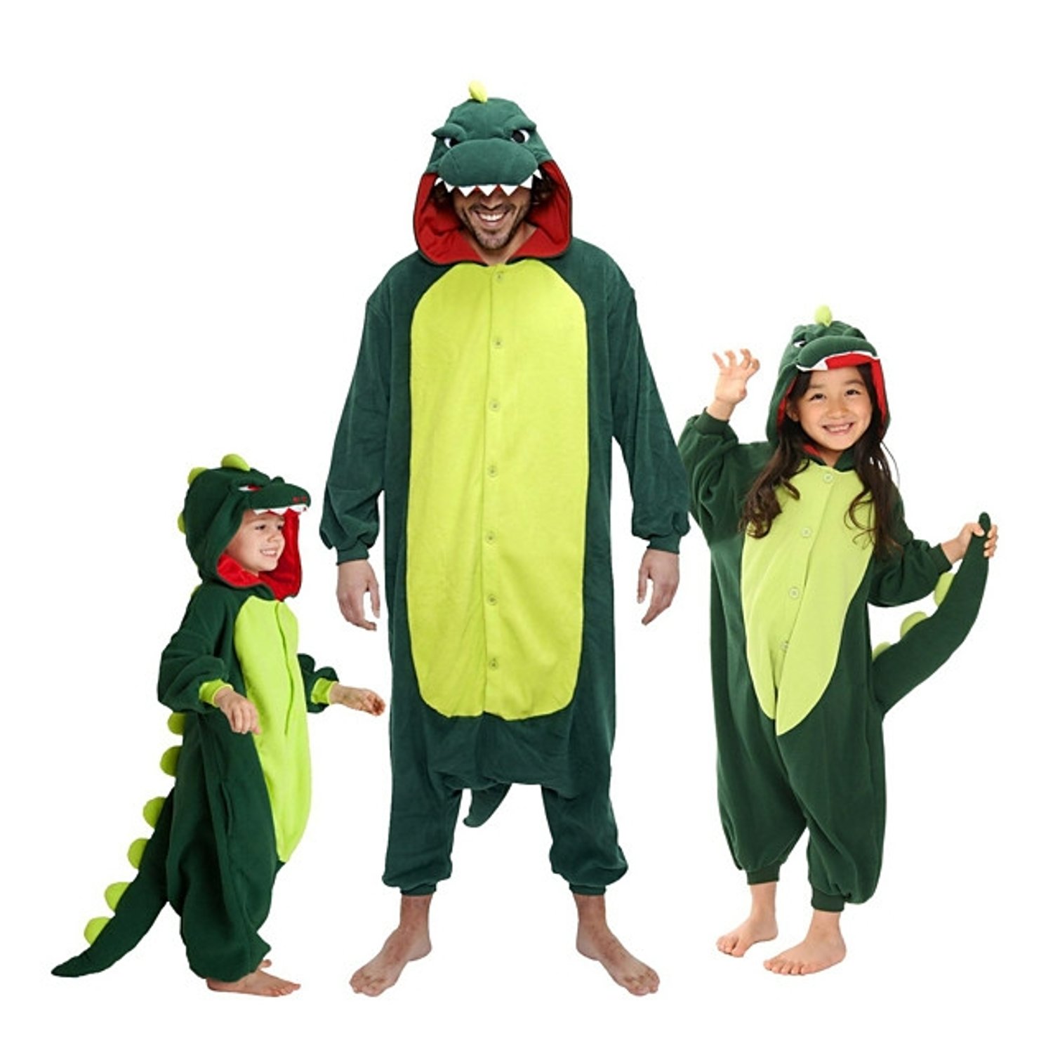 Pijama y disfraz kigurumi dinosaurio nino y adulto