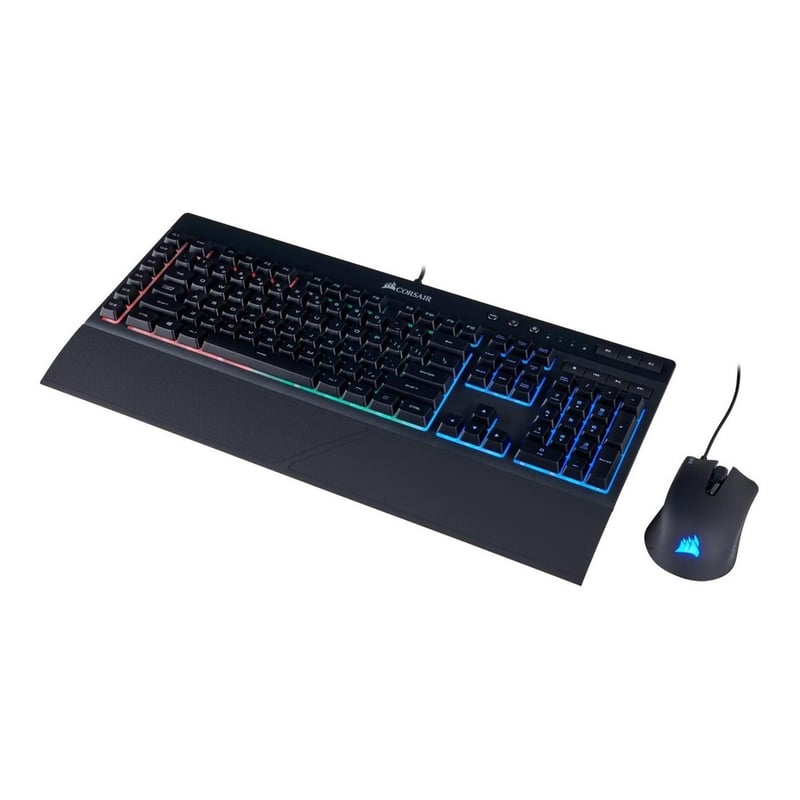 CORSAIR - Combo Teclado y Mouse Gamer Corsair K55 Ingles Harpoon