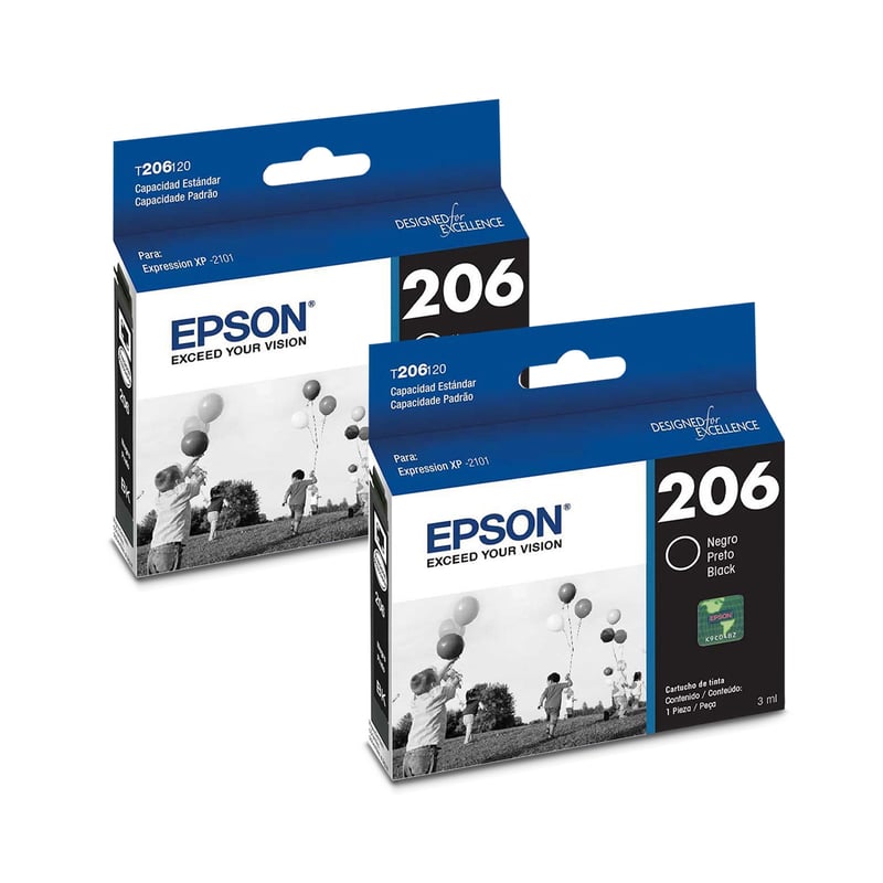 EPSON 2 Tintas Epson Genuinas T 206 Bk XP-2101 C/iva T206 | falabella.com