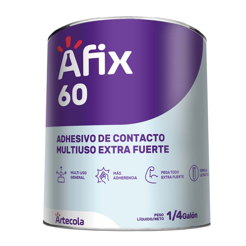 AFIX - Pegamento Adhesivo De Contacto Multiuso Extra Fuerte Afix 60 1/4 gl