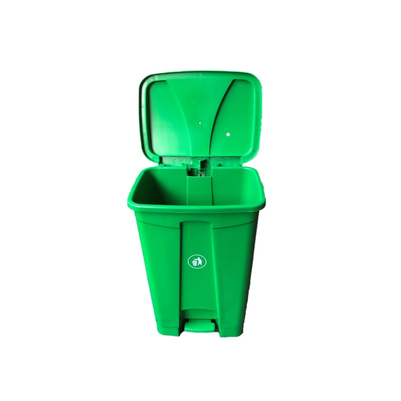 GENERICO Contenedor de Basura PVC Con Tapa Y Pedal 50 Litros Verde ...
