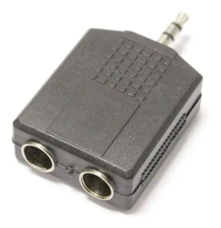 OEM - Adaptador Audio Estéreo 1 X Jack3.5-macho 2 Jack6.3mm-hembra