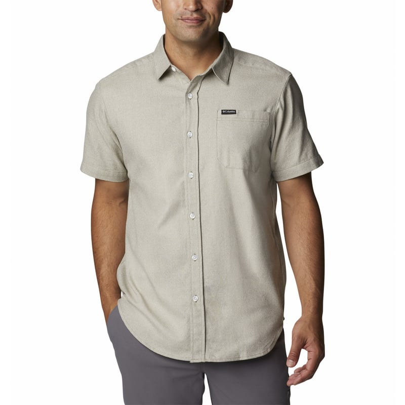 Columbia Maglietta Uomo Rapid Rivers Novelty A Maniche Corte - Cloudburst Seersucker, Taglia M - 3