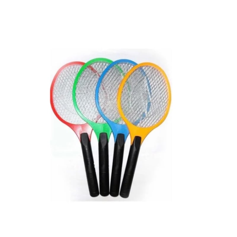 Juego De 10 Matamoscas - 44 Cm, Colores Surtidos, Cabeza Grande, Mango Con Agujero Para Colgar