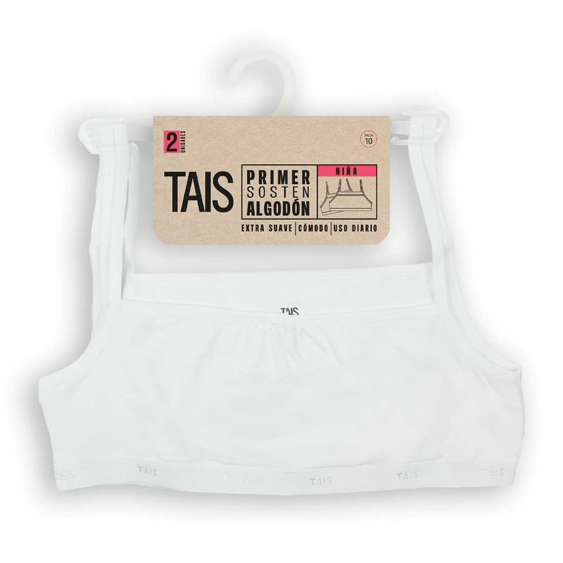 TAIS Sosten Infantil Bi Pack Blanco Tais falabella