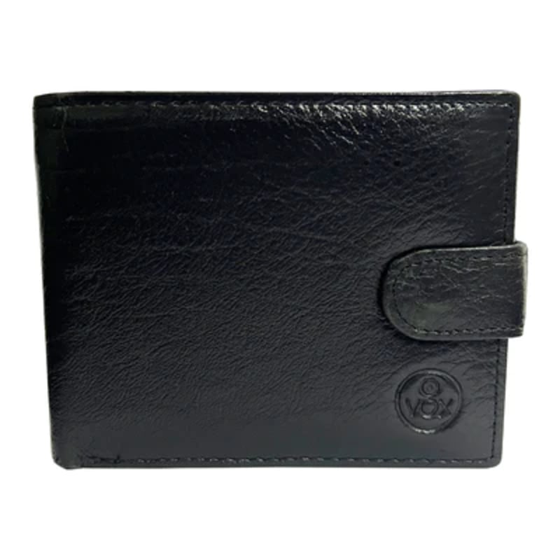 VOX Billetera Cuero Negra con Broche 8386N falabella