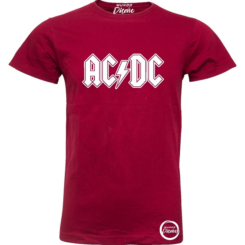MDC - Polera De Hombre Manga Corta Ac Dc Clasico