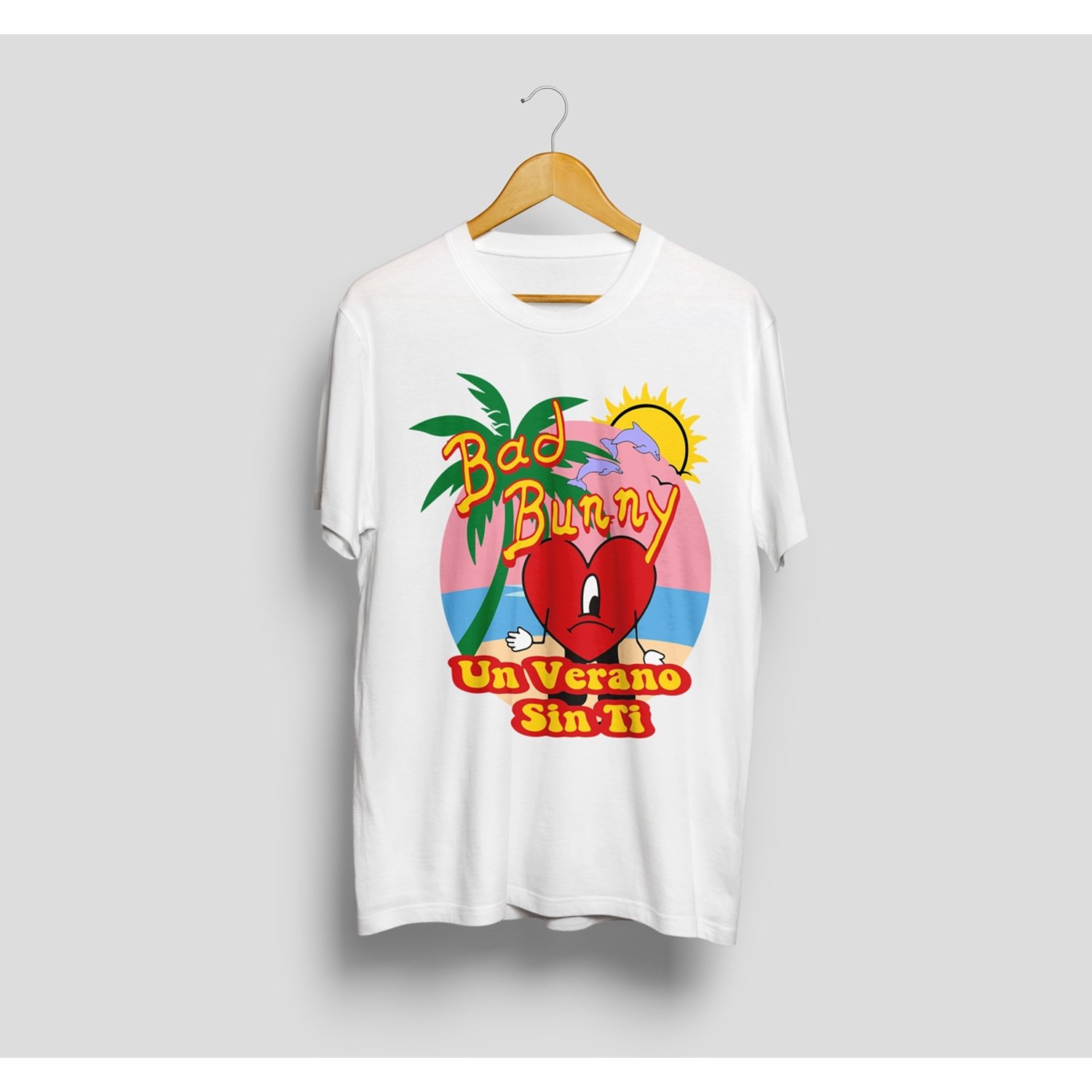 POLERA BLANCA BAD BUNNY M 12 UN VERANO SIN TI REGGAETON