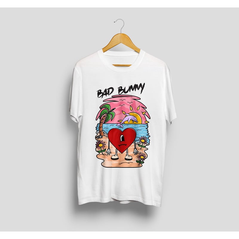 POLERA BLANCA BAD BUNNY M 5 UN VERANO SIN TI REGGAETON