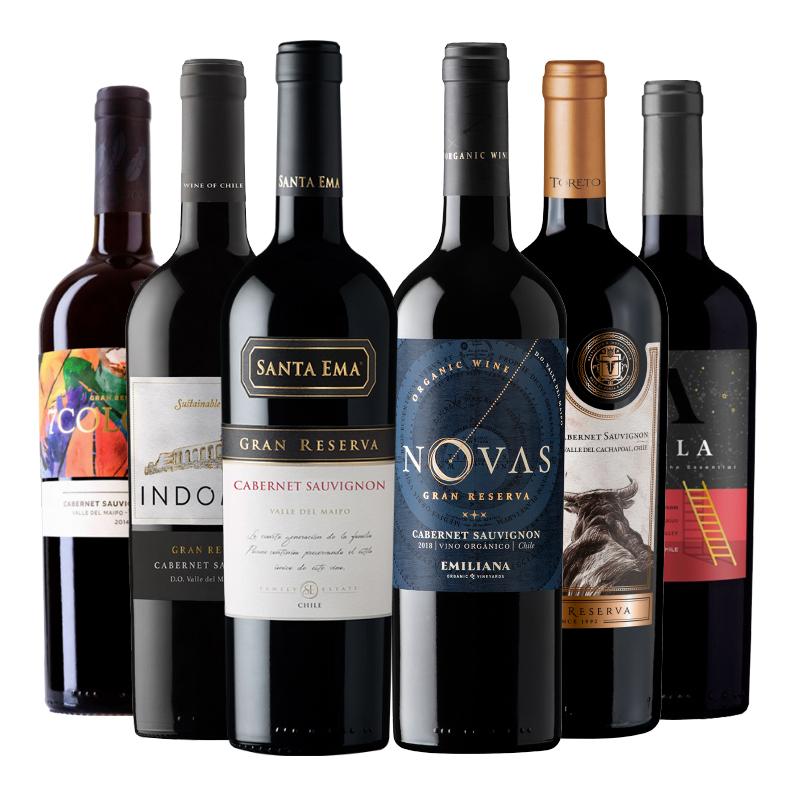 BBVINOS - 6 Vinos Mix Plus Gran Reserva Cabernet Sauvignon - Rojo