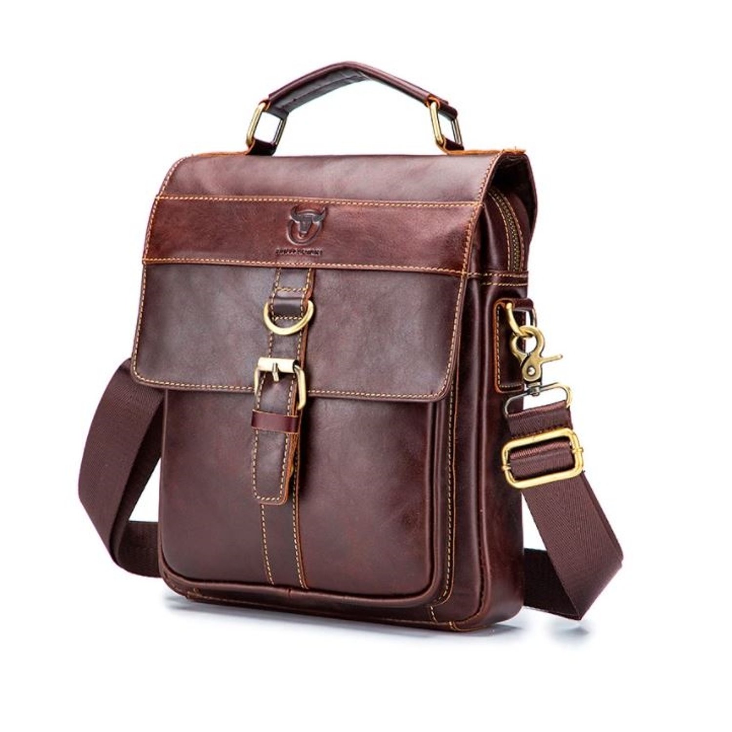 GENERICO Bolso Bandolera Hombre Cuero Genuino Bull Captain Mod Land falabella