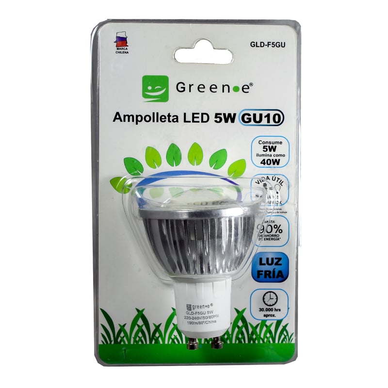 GREEN E Ampolleta Led GU10 5W Luz Fría Green e | falabella.com