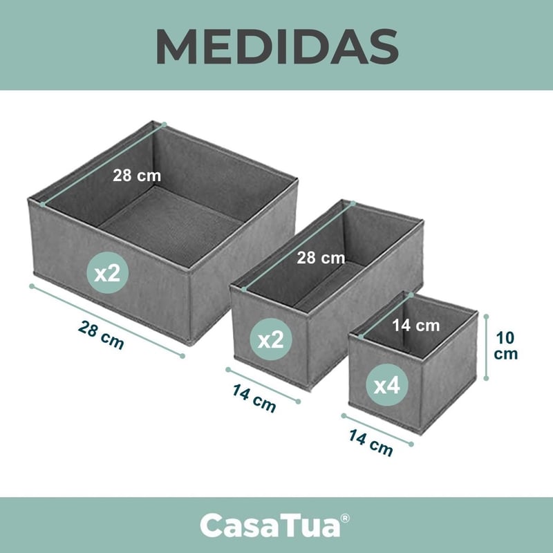 CASATUA Organizador Separador Cajones Ropa Interior Casatua Set X 8 falabella